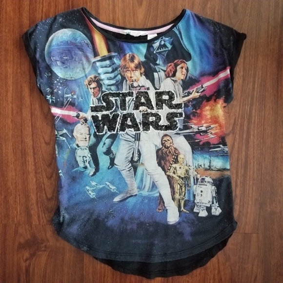 Star Wars Other - Girls Star Wars Shirt Top Sequence Princess Leia